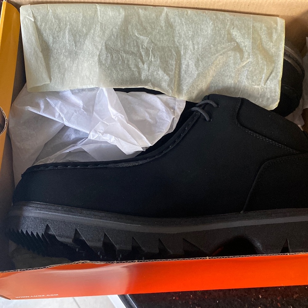 New Men’s Lugz black Fringe boots